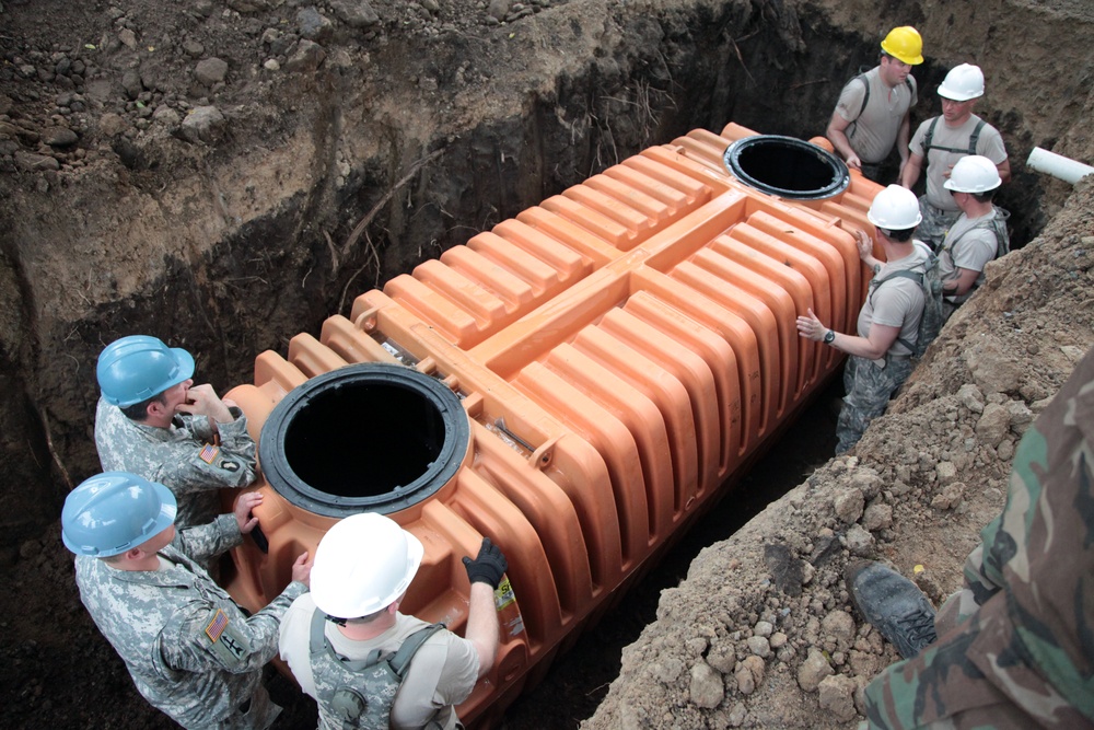 Joint Task Force Jaguar soldiers build schools