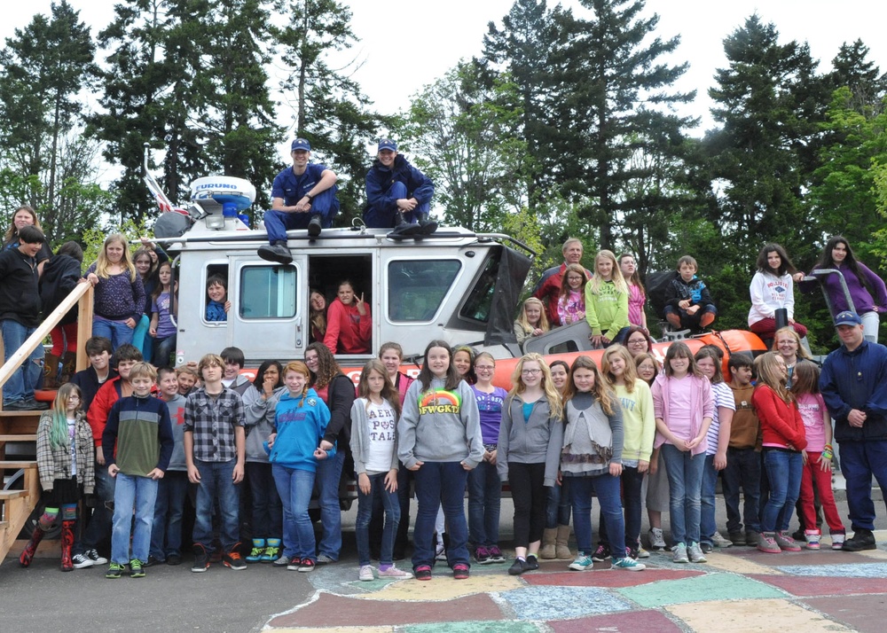 Coast Guard visits Dry Creek Elementary