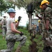 Joint Task Force Jaguar soldiers build latrine for school