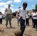 Joint Task Force Jaguar soldiers build latrine for school