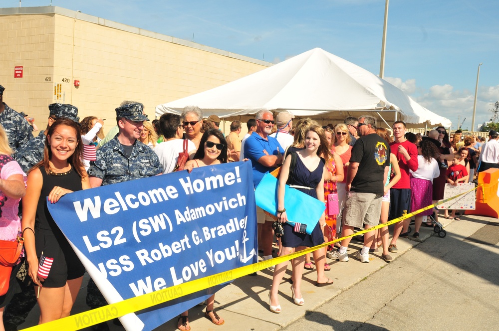 USS Robert G. Bradley return