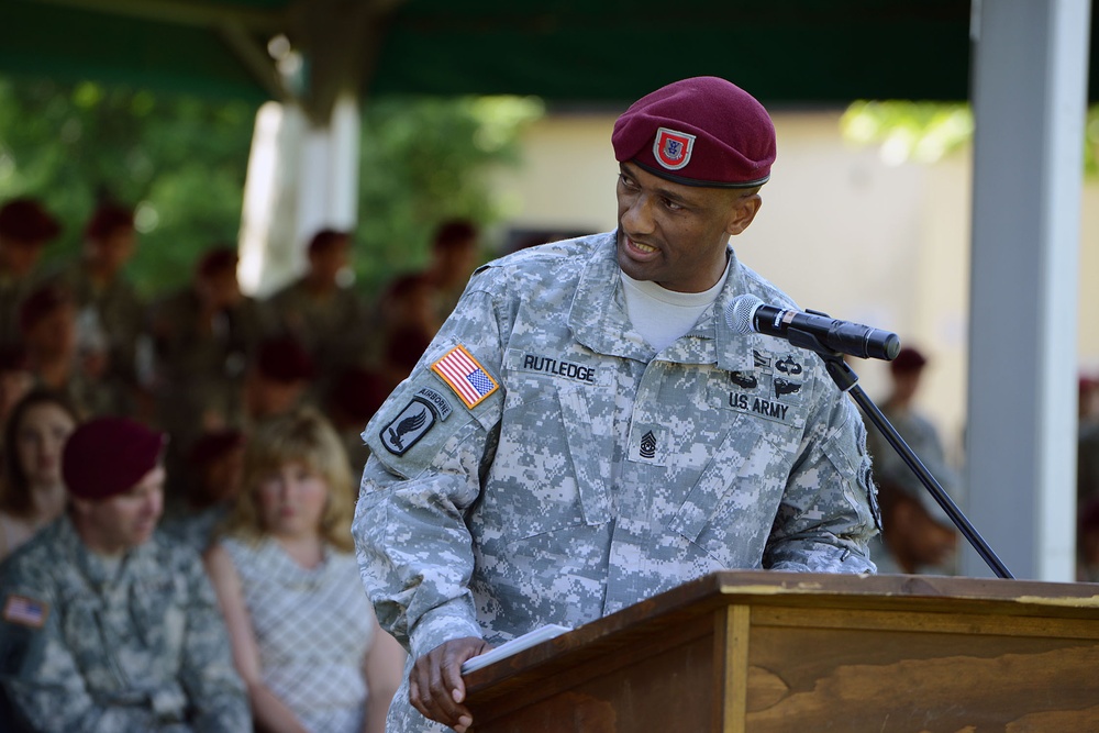 Change of responsibility ceremony, 1st Battalion (Airborne), 503rd Infantry