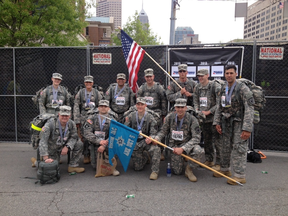Army Reserve soldiers march to raise money for Wounded Warriors