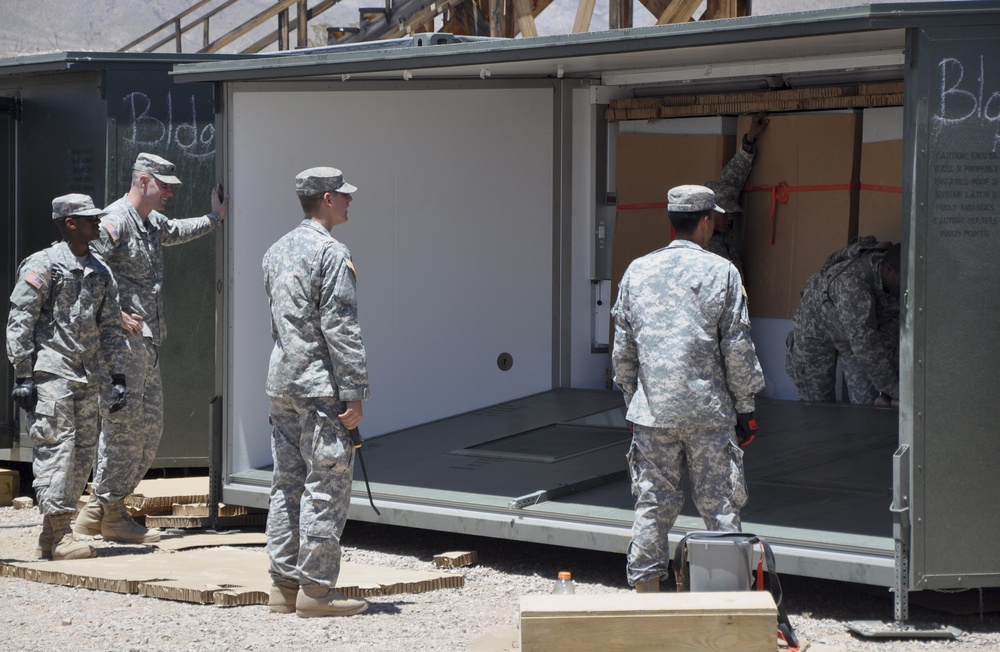 Expeditionary combat outpost conserves resources