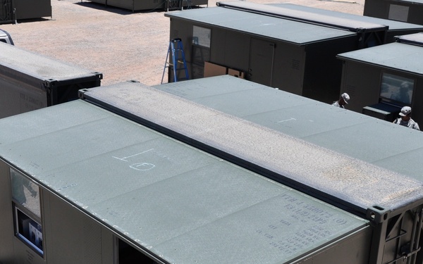 Expeditionary combat outpost conserves resources