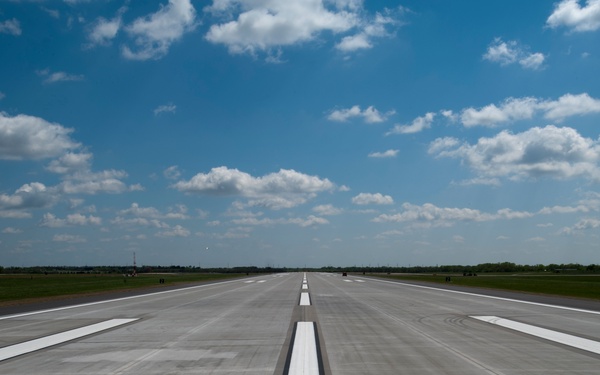 West runway nears completion