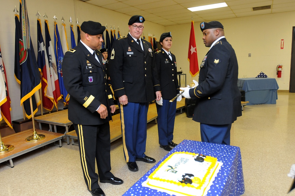 238th Army birthday cake-cutting presentation