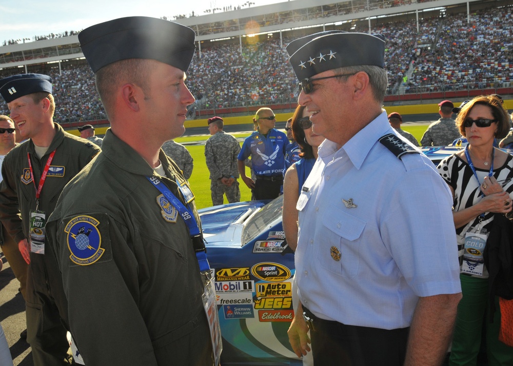 US Air Force chief of staff visits Coca-Cola 600