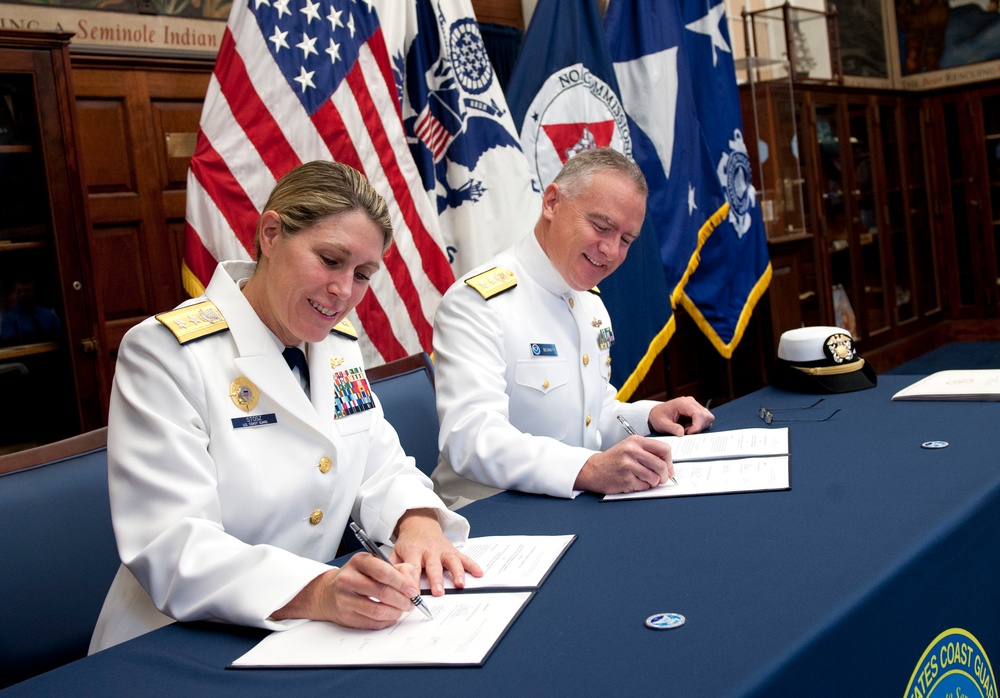 US Coast Guard Academy and NOAA sign inter-agency agreement