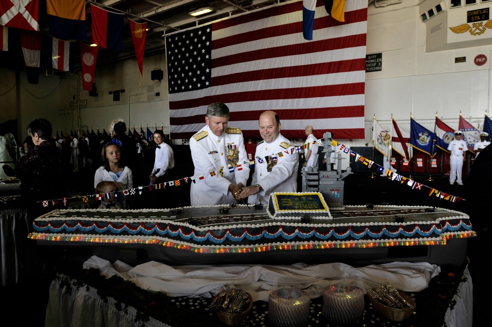 Retirement ceremony aboard USS Ronald Reagan