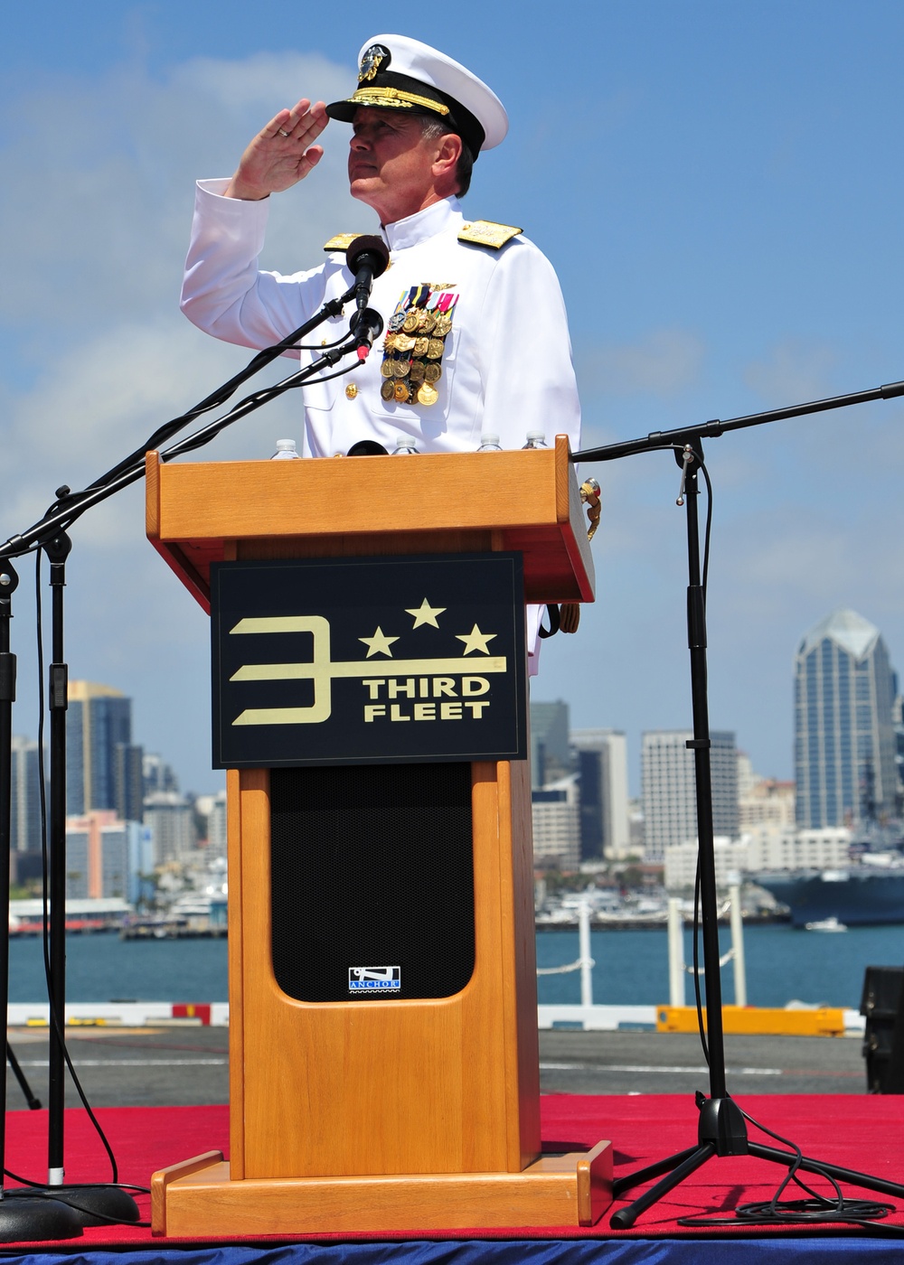 Retirement ceremony aboard USS Ronald Reagan