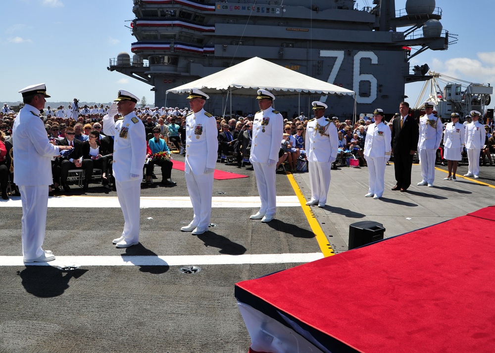 Retirement ceremony aboard USS Ronald Reagan