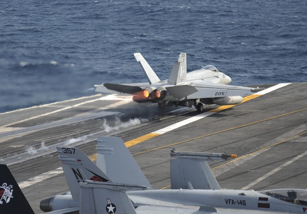 Nimitz flight deck action