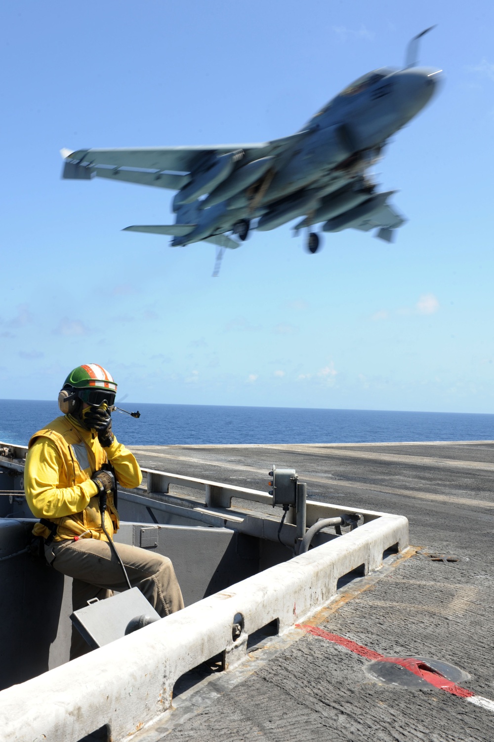 USS Dwight D. Eisenhower flight deck action