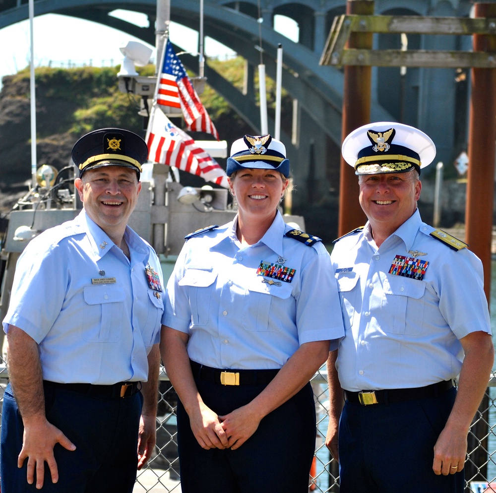 Coast Guard's first female surfman advances to chief warrant officer