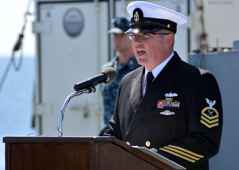 USS Mount Whitney Battle of Midway ceremony