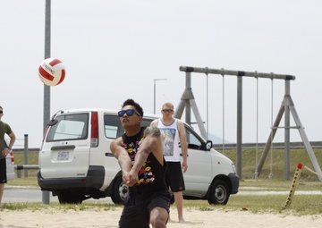Station residents go Top Gun during volleyball tourney