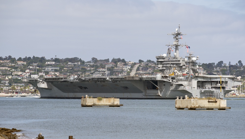 USS Carl Vinson departs NAS North Island
