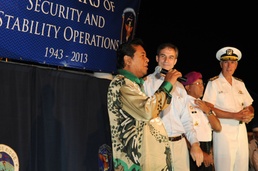 Ceremony aboard USS Blue Ridge