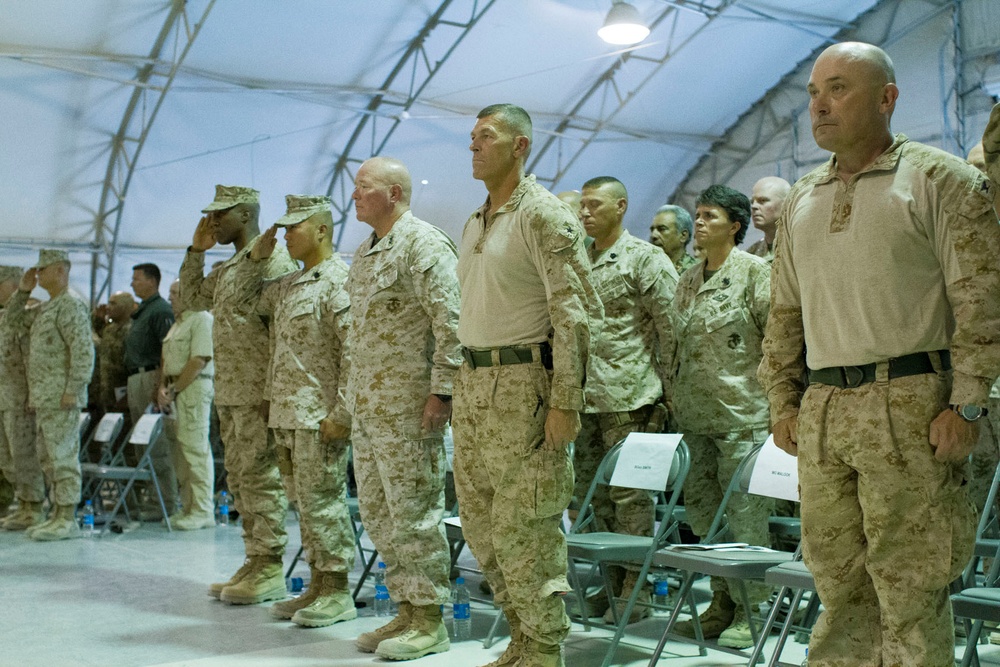 Regional Support Command (Southwest) conducts a change of command ceremony