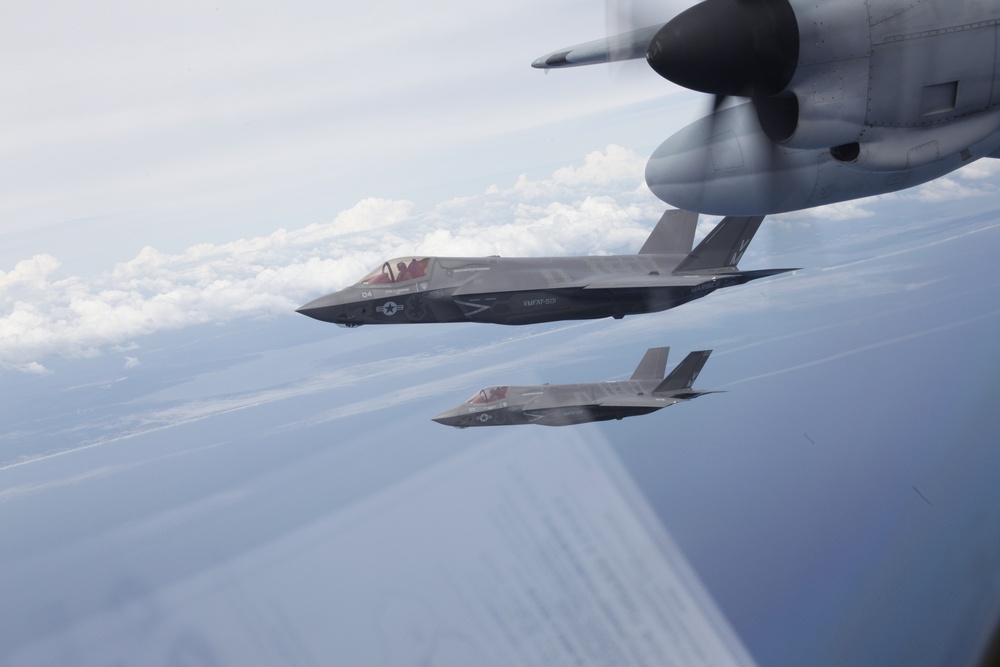 KC-130s, F-35s hook up for refueling operations