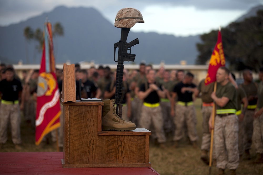 3rd Marine Regiment holds run, ceremony to honor 119 fallen heroes