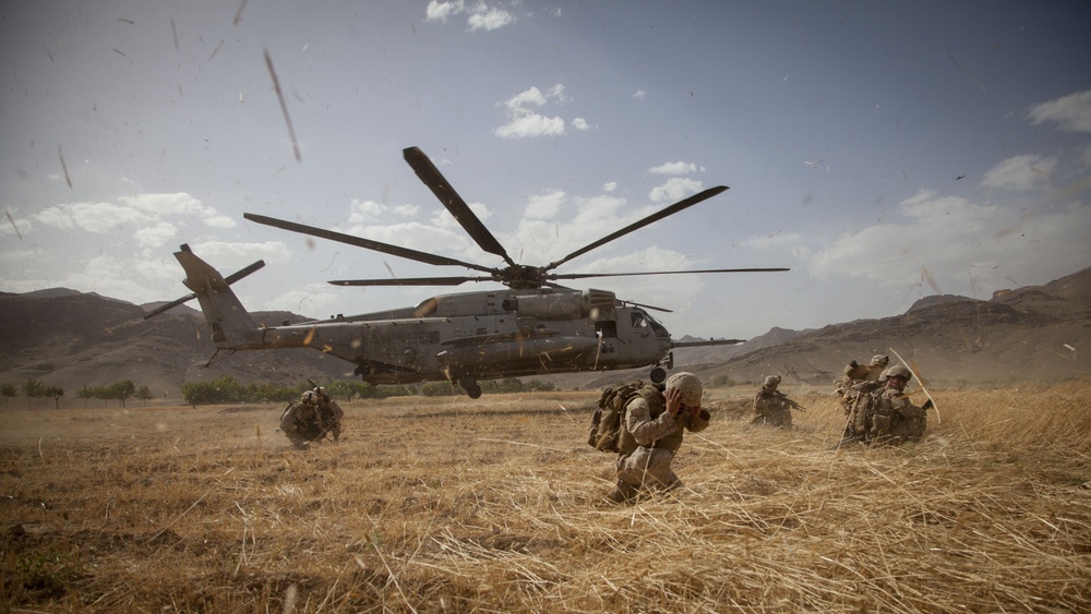 Afghan National Security Forces alongside Marines with 2/8 conduct Operation Nightmare