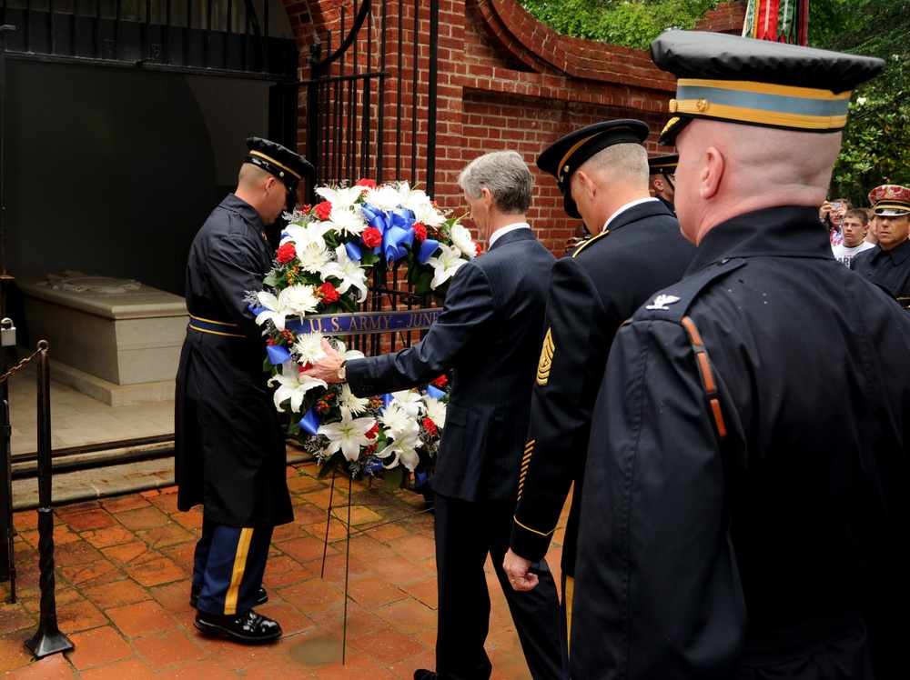 Gen. George Washington Army birthday wreath laying