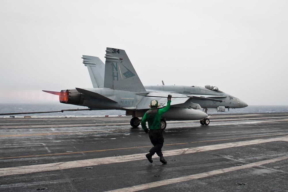 Nimitz flight deck action