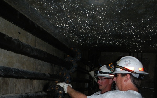 Aging Robert S. Kerr Hydraulic Pipes Removed