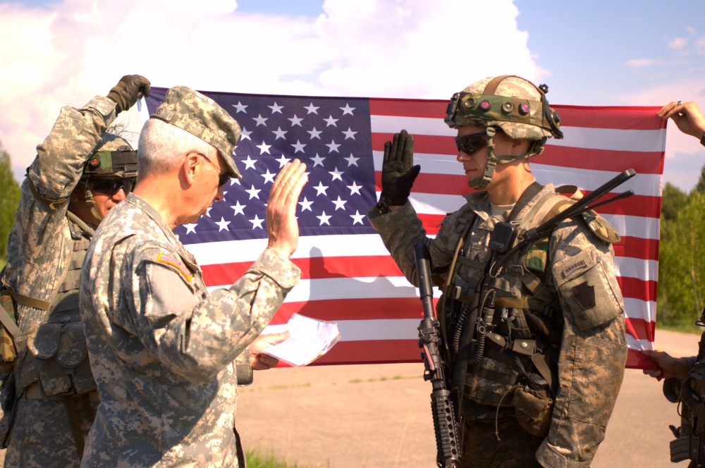 Saber Strike 2013: Pa. Guard re-enlistment