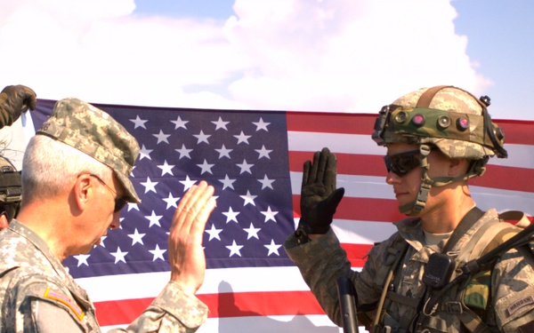 Saber Strike 2013: Pa. Guard re-enlistment