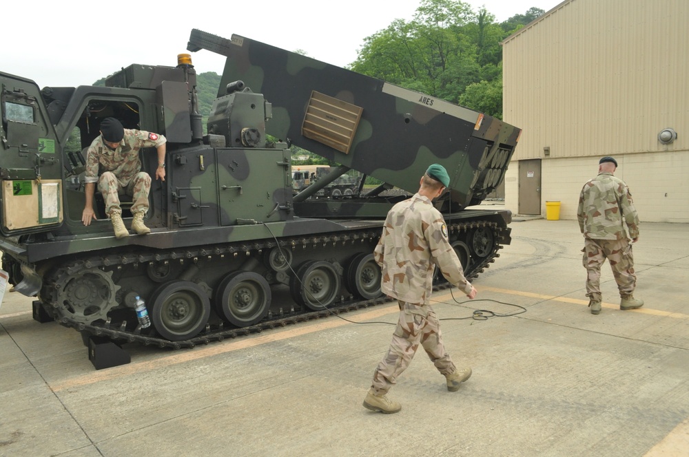 Swiss and Swedish leaders visit 210th Fires Bde.
