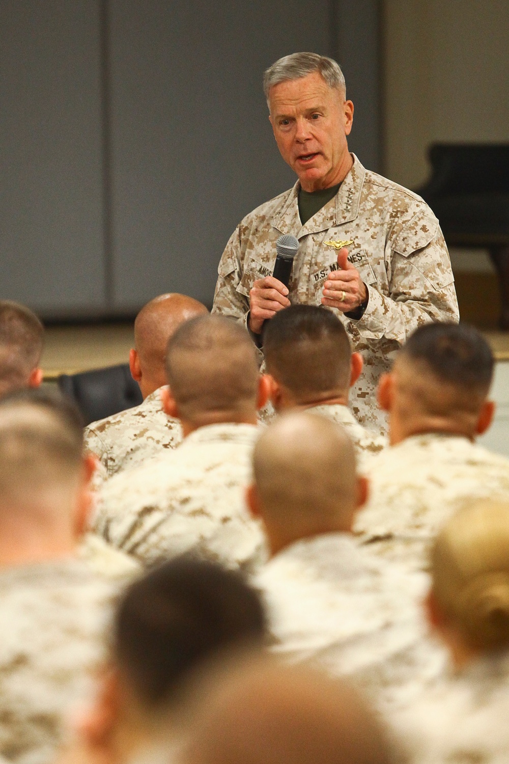 Commandant visits Camp Johnson