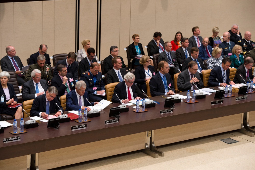 Hagel at NATO headquarters in Brussels