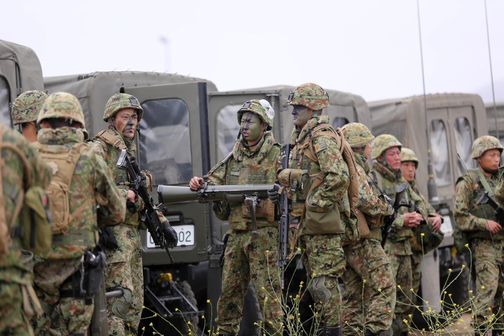 Japanese Ground Self-Defense Force participates in patrolling exercise on Camp Pendleton