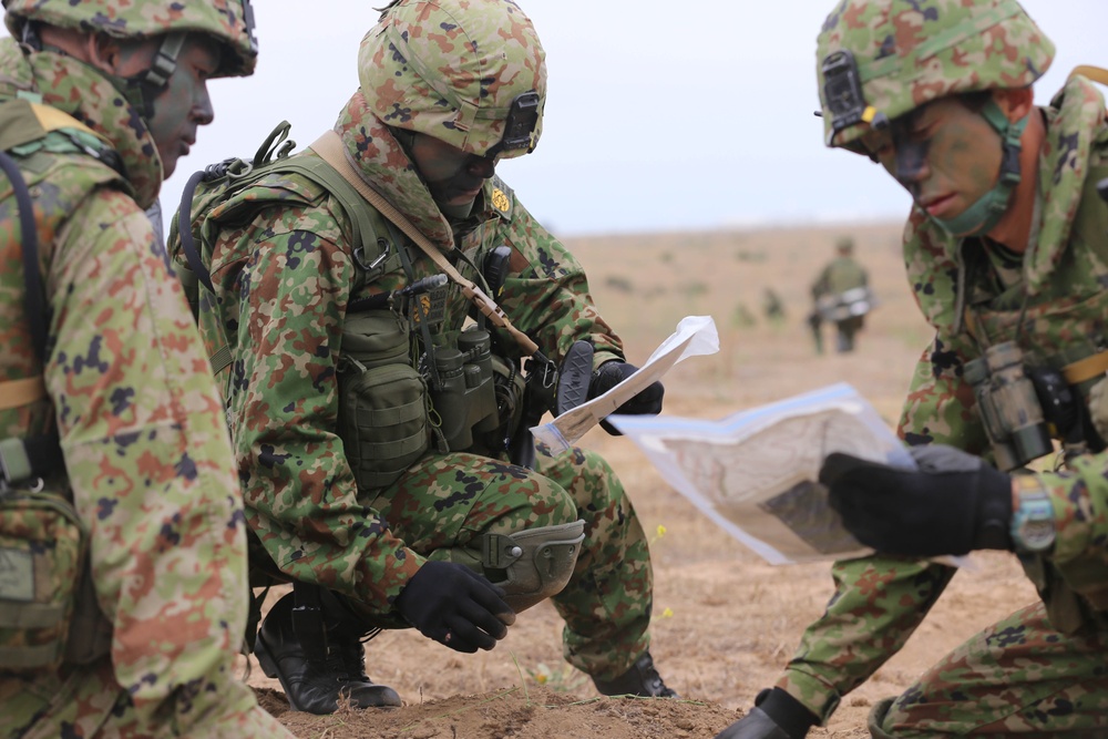 Japanese Ground Self-Defense Force participates in patrolling exercise on Camp Pendleton