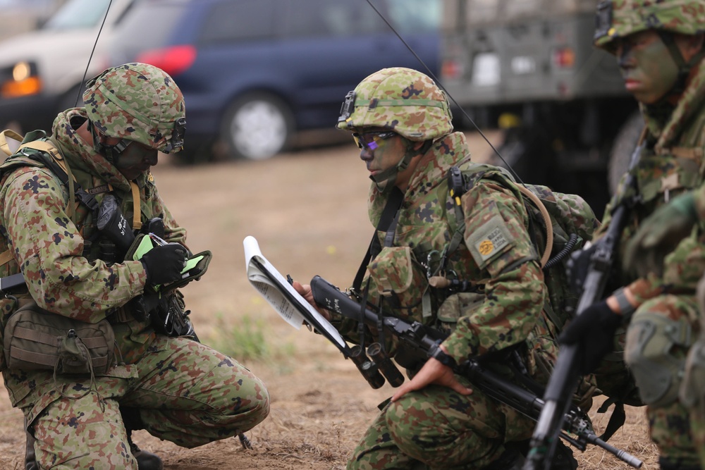 Japanese Ground Self-Defense Force participates in patrolling exercise on Camp Pendleton