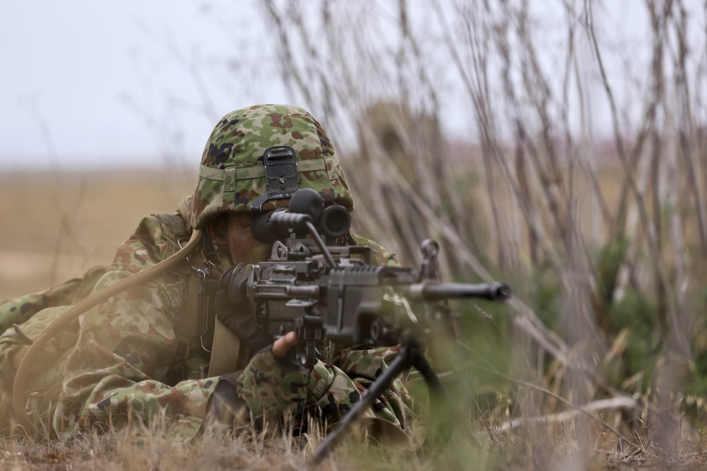 Japanese Ground Self-Defense Force participates in patrolling exercise on Camp Pendleton