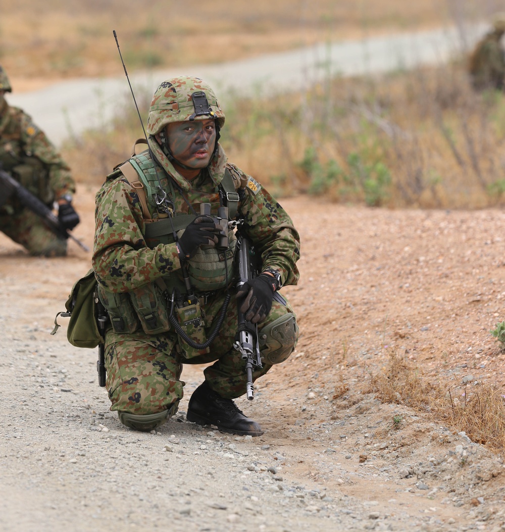 Japanese Ground Self-Defense Force participates in patrolling exercise on Camp Pendleton