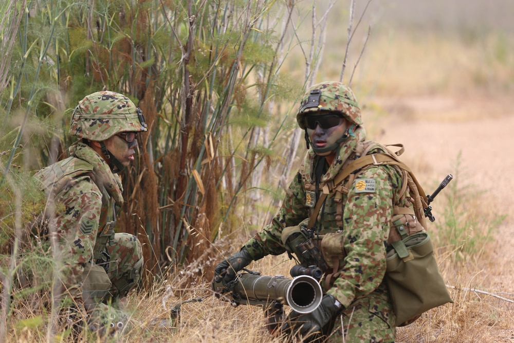 Japanese Ground Self-Defense Force participates in patrolling exercise on Camp Pendleton