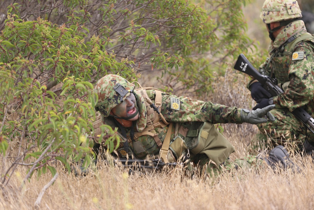 Japanese Ground Self-Defense Force participates in patrolling exercise on Camp Pendleton