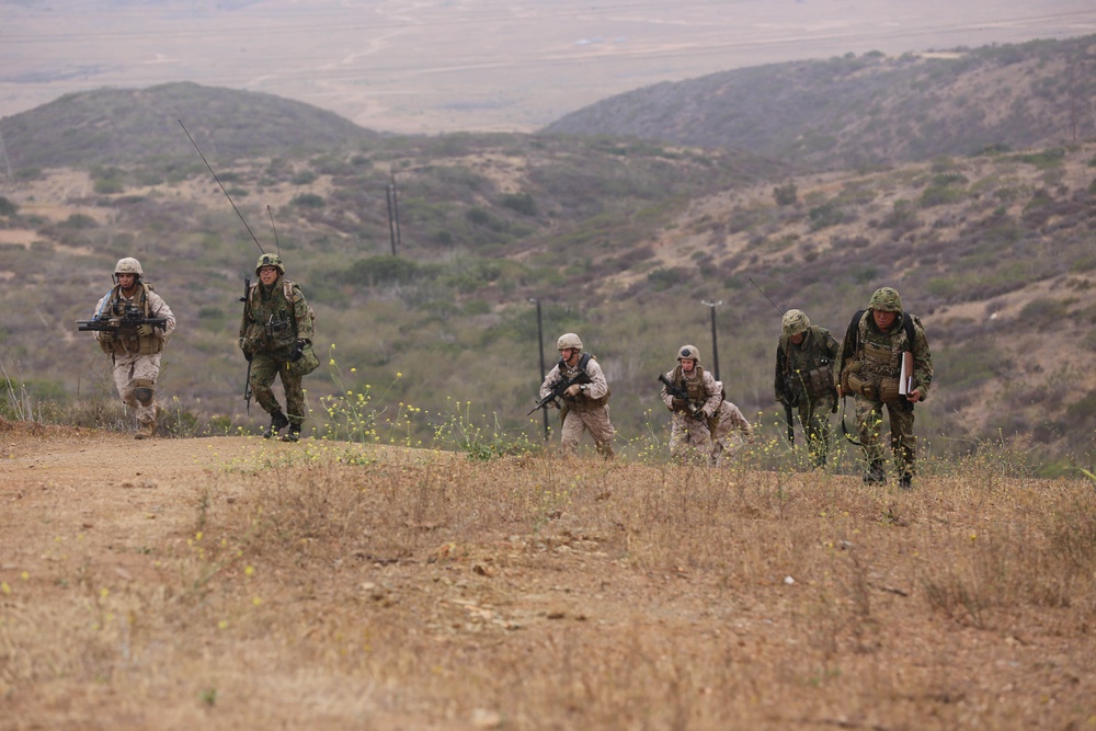 Japanese Ground Self-Defense Force participates in patrolling exercise on Camp Pendleton