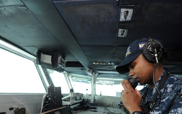 USS Nimitz sailor at work