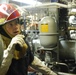 USS Shoup sailor during damage control drill