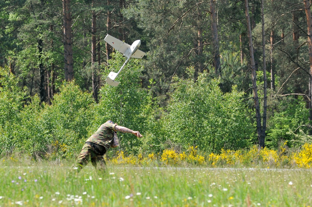 Royal Netherlands Army RAVEN unmanned aerial vehicle training