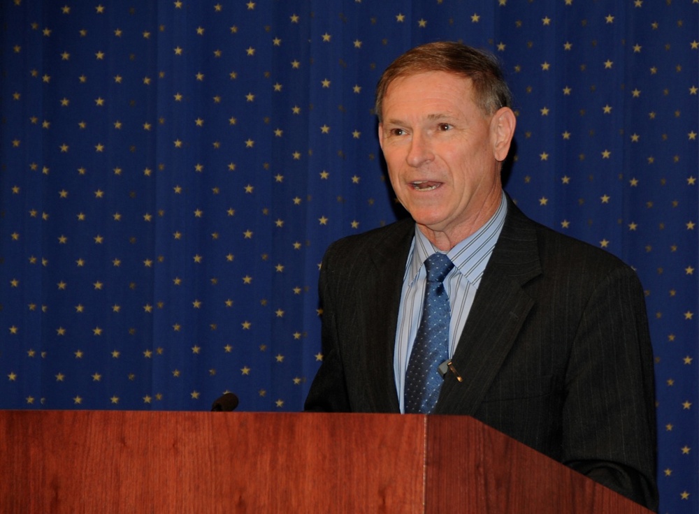 Guest speaker retired Maj. Gen. Randy Manner at the 238th Army birthday at the McNamara Headquarters Complex, Fort Belvoir