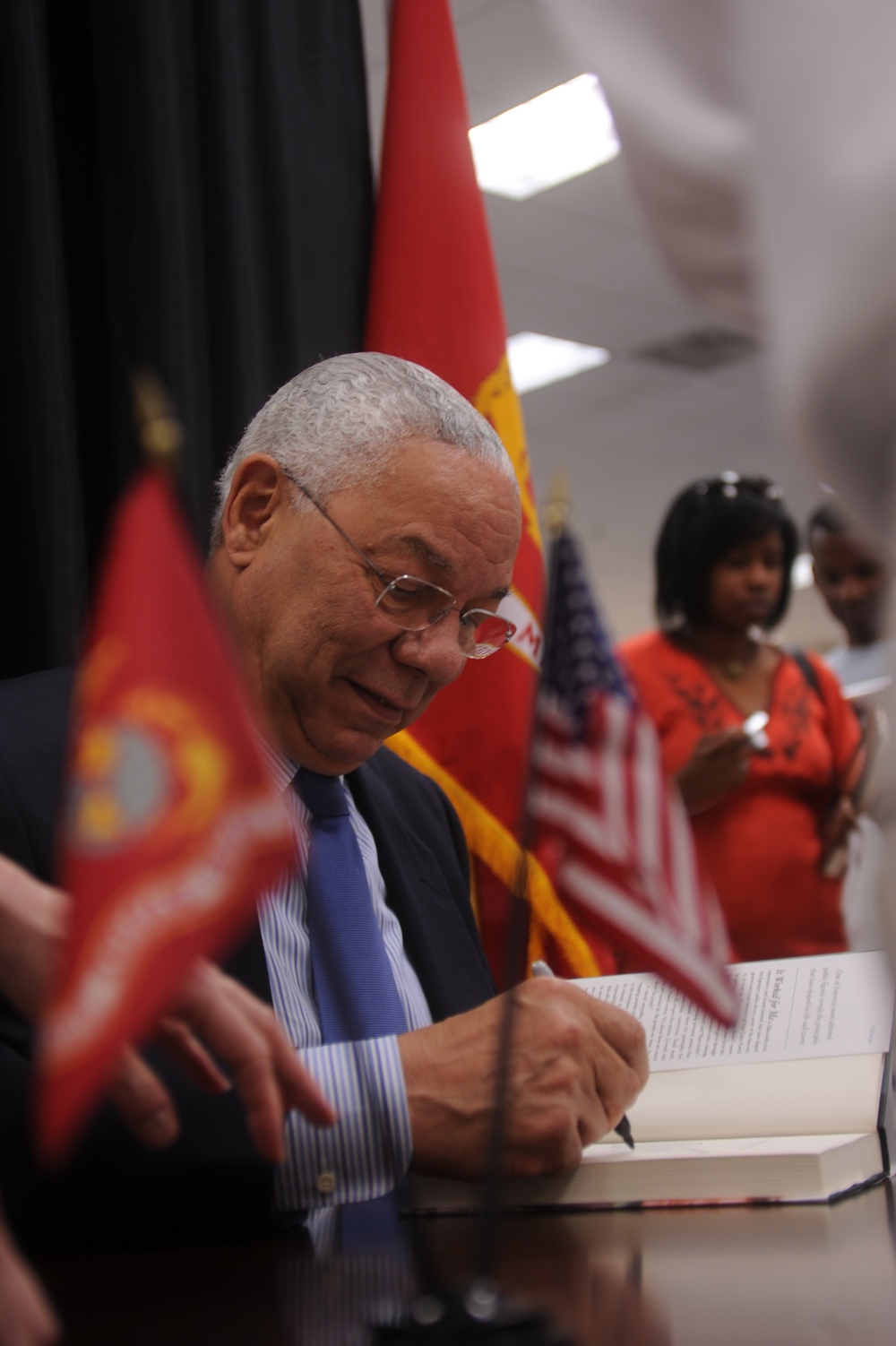 Colin Powell visits Marine Corps Base Quantico
