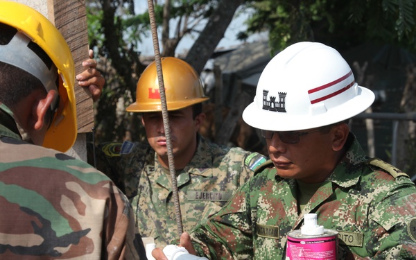 Joint Task Force Jaguar soldiers work to complete schools