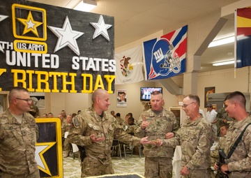 Deployed soldiers Deployed soldiers celebrate 238th Army Birthday 238th Army Birthday